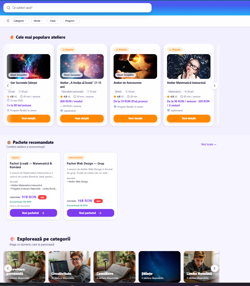 AteliereOnline.ro marketplace platform